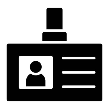 Kimlik kartı Vektör Simgesi Tasarım İllüstrasyonu