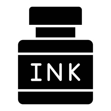 Mürekkep Vektörü Simgesi Tasarım İllüstrasyonu