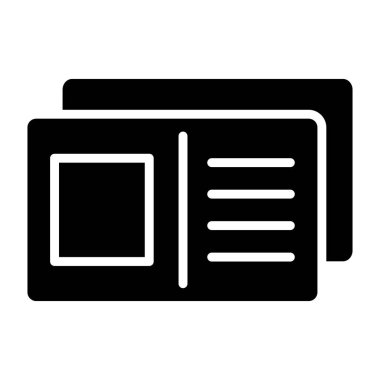 Kartpostal Vektörü Simge Tasarımı İllüstrasyonu