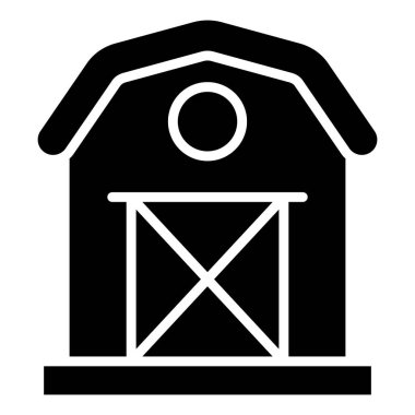 Barn Vektör Simgesi Tasarım Çizimi