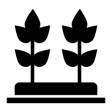 Bitki Vektörü Simgesi Tasarım İllüstrasyonu