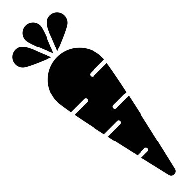 Havuç Vektörü Simgesi Tasarım İllüstrasyonu