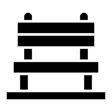 Bench Vektör Simgesi Tasarım İllüstrasyonu