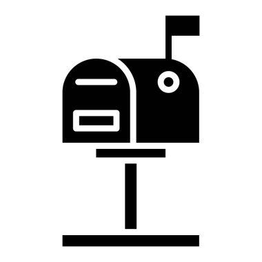 Posta Kutusu Vektör Simgesi Tasarım İllüstrasyonu