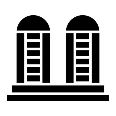 Silo Vektör Simgesi Tasarım İllüstrasyonu