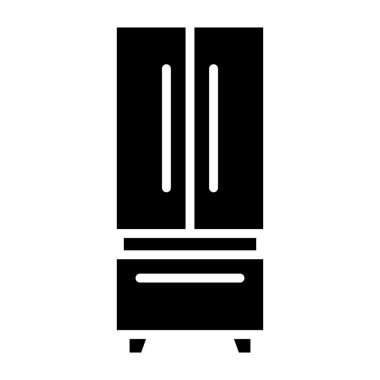 Buzdolabı Vektörü Simgesi Tasarım İllüstrasyonu