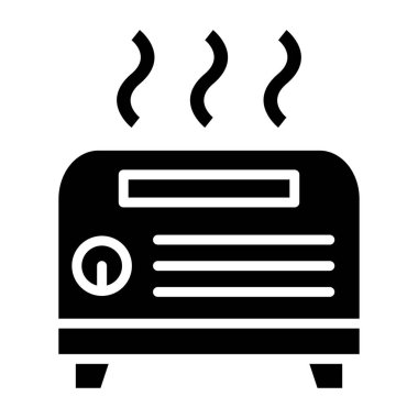 Tost Makinesi Vektörü Simgesi Tasarım İllüstrasyonu