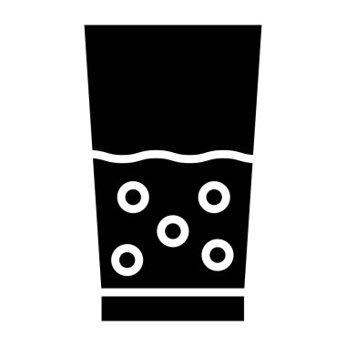 Su Camı Vektör Simgesi Tasarım Çizimi