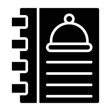 Yemek Kitabı Vektör Simgesi Tasarım İllüstrasyonu