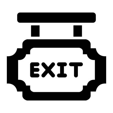 Çıkış Vektörü Simgesi Tasarım İllüstrasyonu