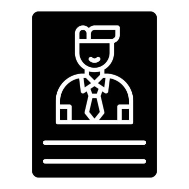 Aday Vektör Simgesi Tasarım İllüstrasyonu