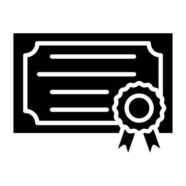 Sertifika Vektör Simgesi Tasarım İllüstrasyonu