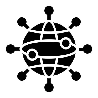 Ağ Vektörü Simgesi Tasarım İllüstrasyonu