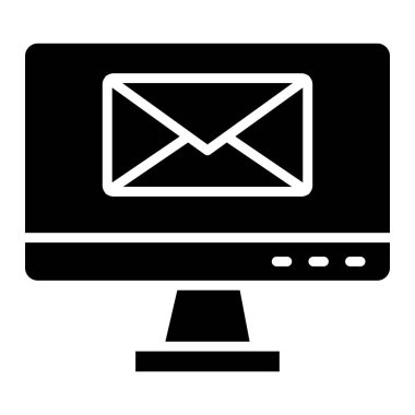 E- posta Vektör Simgesi Tasarım İllüstrasyonu