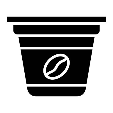 Kahve Kapsülü Vektör Simgesi Tasarım İllüstrasyonu