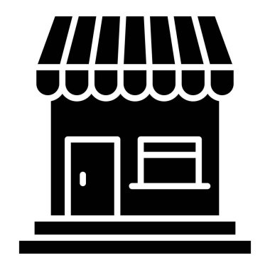 Kahve Dükkanı Vektör Simgesi Tasarım İllüstrasyonu