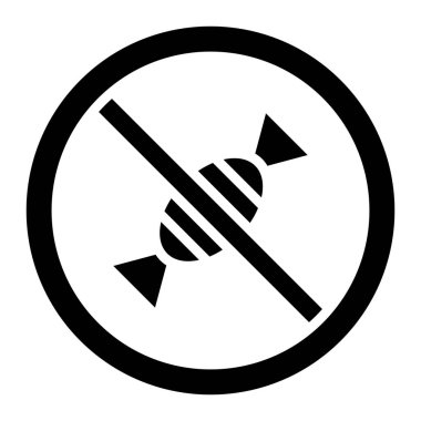 Şeker Vektörü Simgesi Tasarımı Çizimi Yok