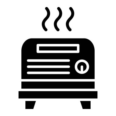 Tost Makinesi Vektörü Simgesi Tasarım İllüstrasyonu