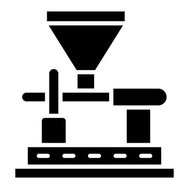 Kahve Değirmeni Vektör Simgesi Tasarım Çizimi