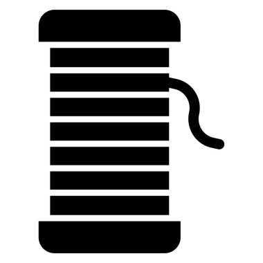 İplik Vektörü Simgesi Tasarım İllüstrasyonu