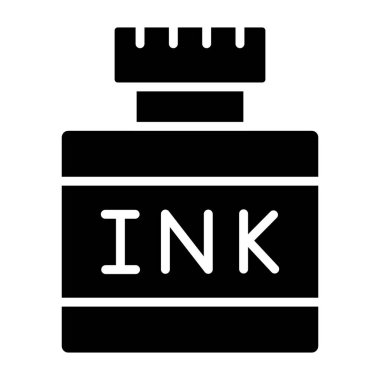 Mürekkep Vektörü Simgesi Tasarım İllüstrasyonu