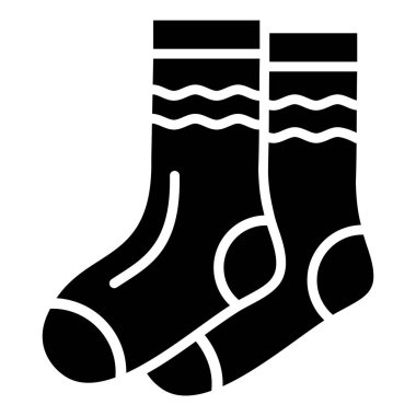 Çorap Vektörü Simgesi Tasarım İllüstrasyonu