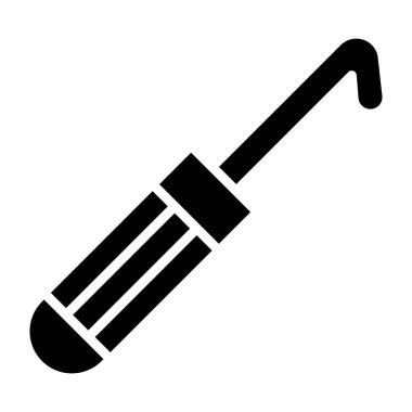 Tığ işi Vektör Simgesi Tasarım İllüstrasyonu