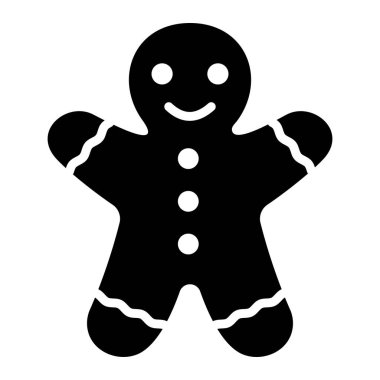 Zencefilli çörek adam Vektör Simgesi Tasarım İllüstrasyonu