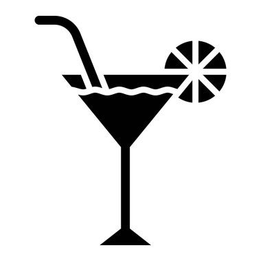 Kokteyl Vektör Simgesi Tasarım İllüstrasyonu