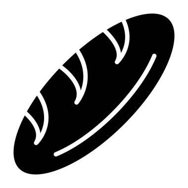 Ekmek Vektörü Simgesi Tasarım İllüstrasyonu