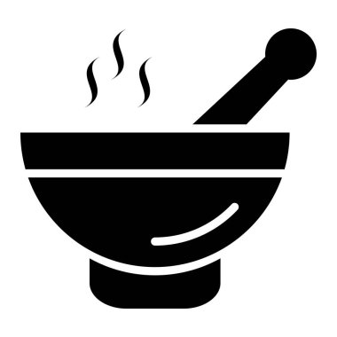 Çorba Vektörü Simgesi Tasarımı Çizimi