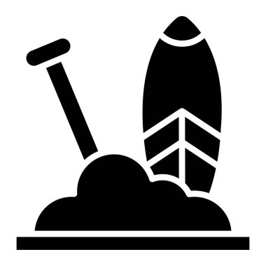 Sup Vektör Simgesi Tasarım İllüstrasyonu