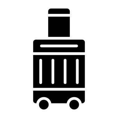 Bagaj Vektörü Simgesi Tasarım İllüstrasyonu