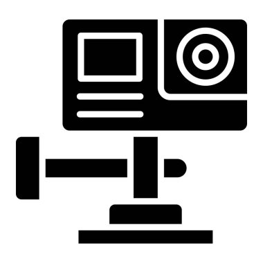 Eylem Kamerası Vektör Simgesi Tasarım İllüstrasyonu