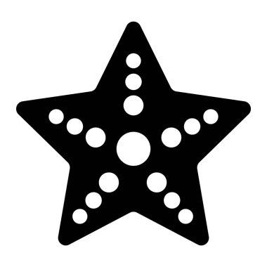 Denizyıldızı Vektör Simgesi Tasarım Çizimi