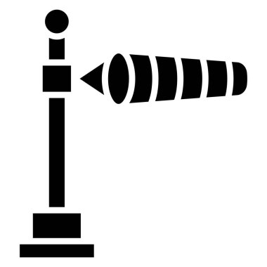 Windsock Vektör Simgesi Tasarım İllüstrasyonu