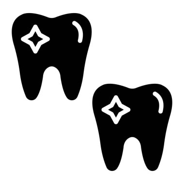 Diş Vektörü Simgesi Tasarımı Çizimi