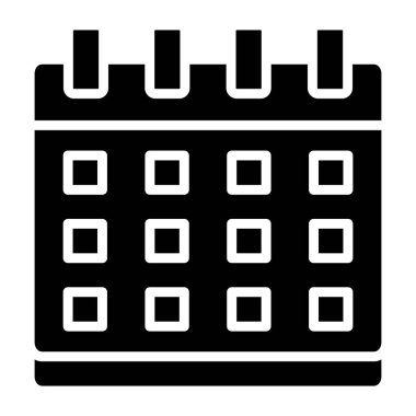 Takvim Vektörü Simgesi Tasarım İllüstrasyonu