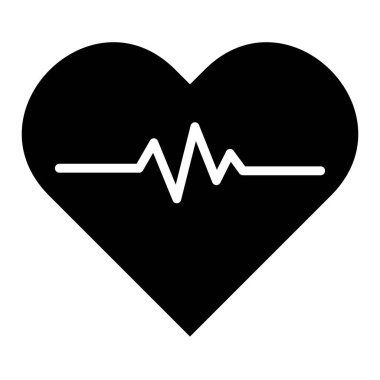 Kalp Vektörü Simgesi Tasarım İllüstrasyonu