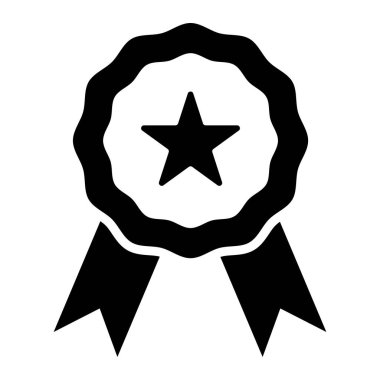 Rozet Vektörü Simgesi Tasarımı İllüstrasyonu