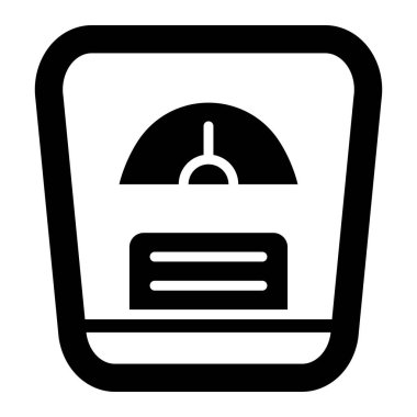 Ağırlık Vektörü Simgesi Tasarım İllüstrasyonu