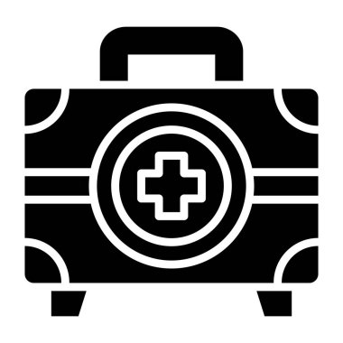 Tıbbi Kutu Vektörü Simge Tasarımı İllüstrasyonu