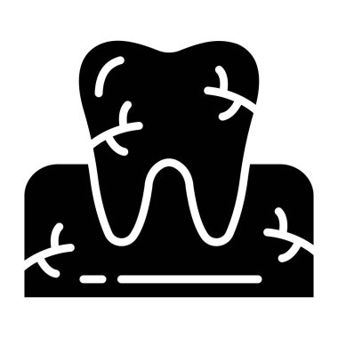 Diş Ağrısı Vektör Simgesi Tasarım İllüstrasyonu