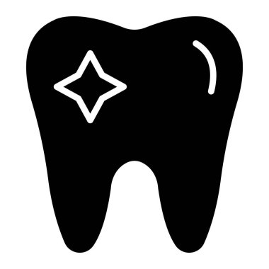 Diş Temizleme Vektörü Simgesi Tasarım İllüstrasyonu