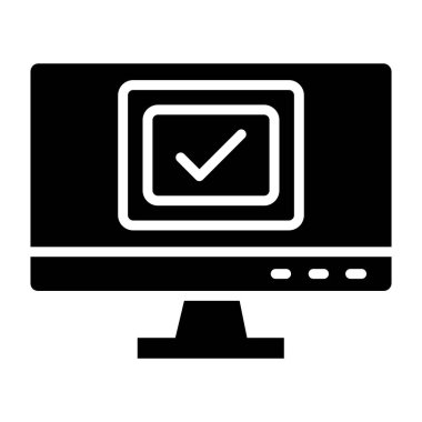 İşaretli Kutu Vektör Simgesi Tasarım İllüstrasyonu