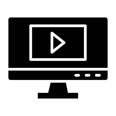 Oynatma düğmesi Vektör Simgesi Tasarım İllüstrasyonu