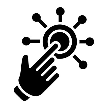 Etkileşim Vektörü Simgesi Tasarım İllüstrasyonu