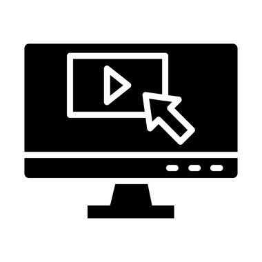 Tıklama Akımı Vektör Simgesi Tasarım İllüstrasyonu