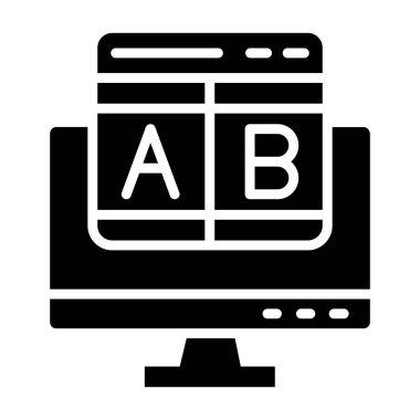 Ab Vektör Simgesi Tasarım İllüstrasyonu