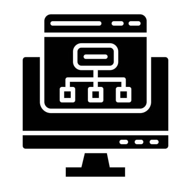 Akış Çizelgesi Vektör Simgesi Tasarım İllüstrasyonu